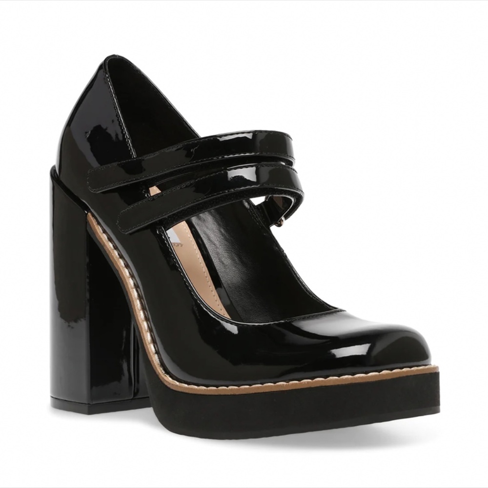 Steve Madden Twice Patent Platform Mary Janes